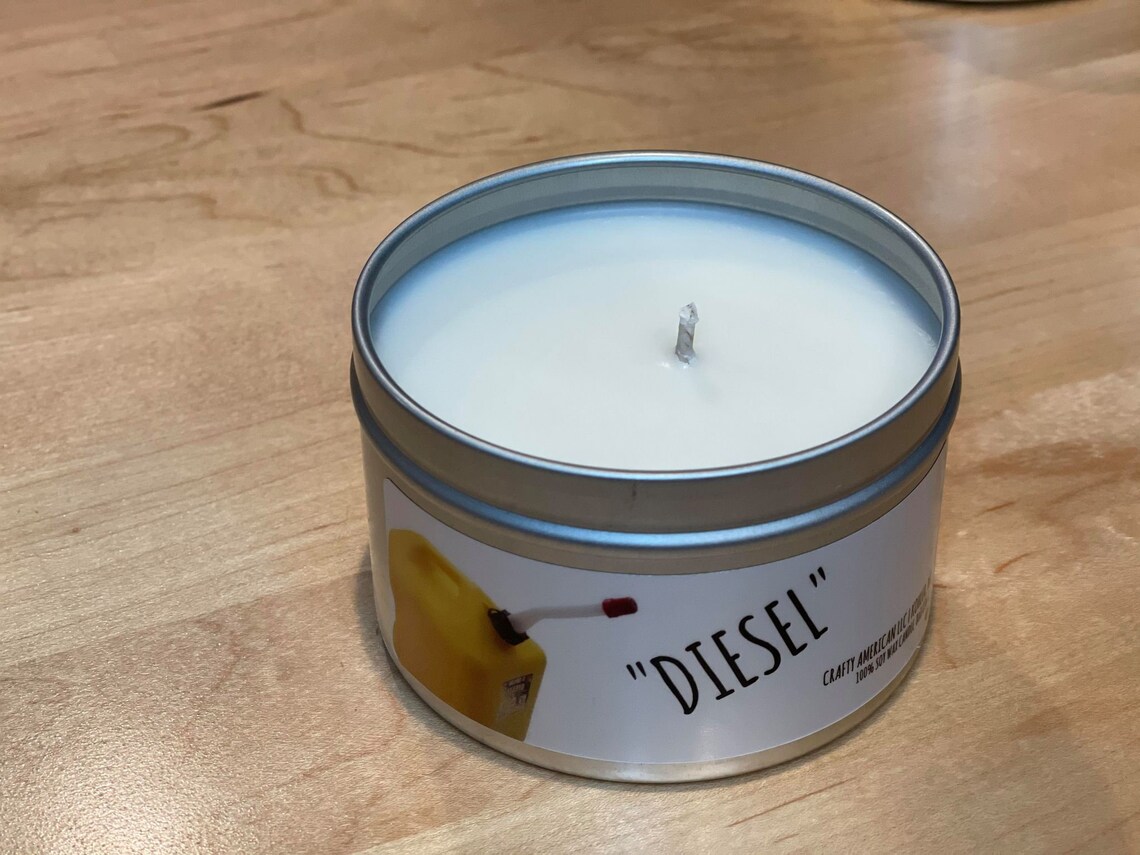 Diesel Fuel Scented Candle Diesel Mechanic Diesel Candle Etsy