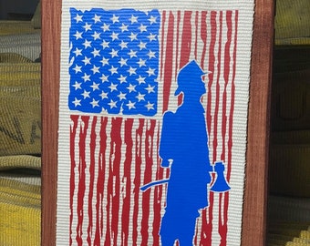Fire Hose Sign for Firefighter Gift, Fireman Gift, Firefighter, Fireman, Gift for Firefighter, Firefighter Sign, Firefighters Gifts