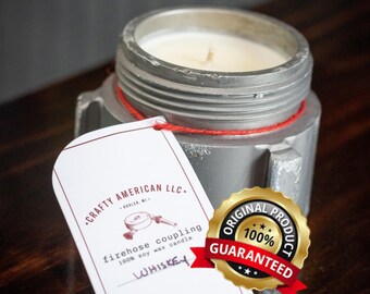 Firefighter Candle, Whiskey Candle, Firefighter, Firefighter Gift, Firefighter Wife, Fireman Wife, Gift for Firefighter, Man Candle