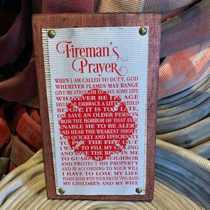 Fire Hose Sign, firefighter, firefighter gift, fireman, fireman gift, firefighter decor, fire fighter, custom sign, rustic sign