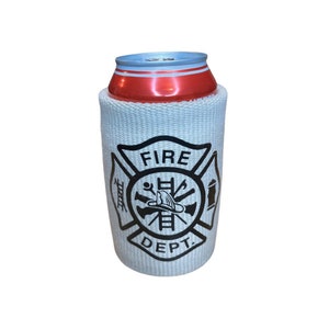 QTY 50: Firefighter, Firefighter Gift, Groomsman Gift, Can Cooler, Firehose, Fireman,Can Holder,Fireman Gift,Fire House, Maltese Cross