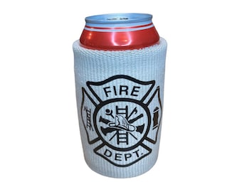 QTY 50: Firefighter, Firefighter Gift, Groomsman Gift, Can Cooler, Firehose, Fireman,Can Holder,Fireman Gift,Fire House, Maltese Cross