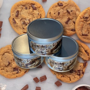 Chocolate Chip Cookie Candle: Cookies, Cookie Candle, Unique Candles, Gift for Women, Gift for Her, Kitchen, Kitchen Candle, Chocolate