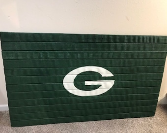 Fire Hose Flag with the Green Bay Packers football team. Perfect wall art for home decor & wall decor,great firefighter gift or fireman gift