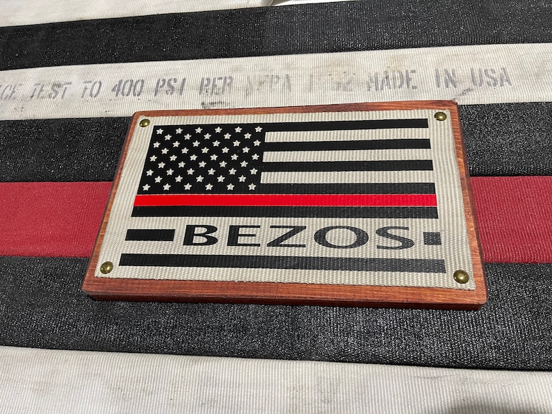 Custom Last Name Fire Hose Sign Firefighter Gift Fire Hose Etsy