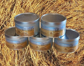 Hay Candle, Man Candle, Farm Candle, Hay Field, Hay Bale, Farmers Wife, Hay Scented Candle, Gift for Men, Gift for Him, Man Scented Candle.