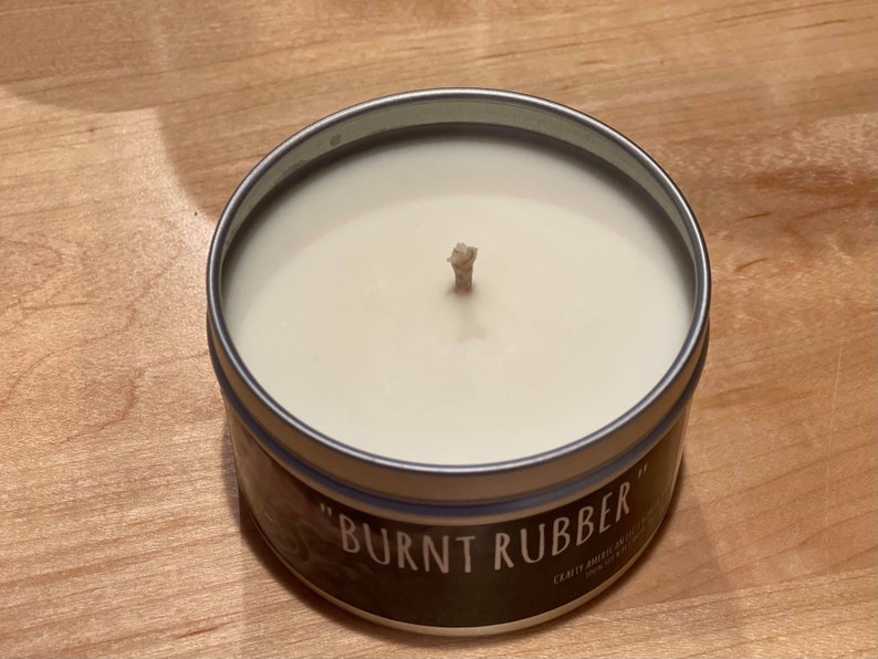 Burnt Rubber Candle Unique Candles Man Candle Man Gifts Etsy