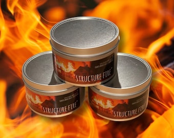 Structure Fire Scented Candle: Firefighter, Firefighter Gift, Firefighter Candle, Gift for Firefighter,  Gift for Fireman, Fireman Gift