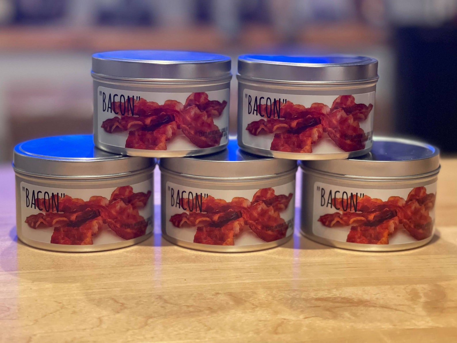 Bacon Scented Candle Bacon Bacon Candle Bacon Gifts Etsy