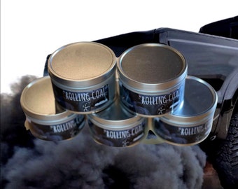 Rolling Coal Scented Candle:, Cummins, Diesel, Diesel Mechanic, Man Candle, Truck, Trucker, Trucks, Off Road, 4x4, Manly Candles,Black Smoke