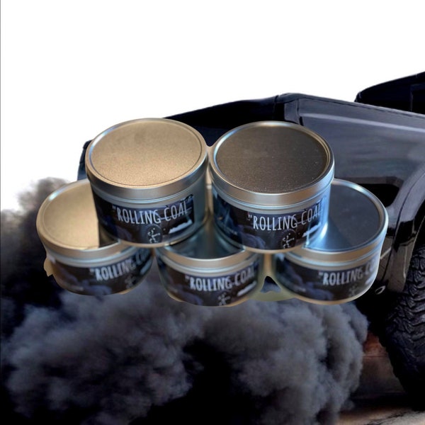 Rolling Coal Scented Candle:, Cummins, Diesel, Diesel Mechanic, Man Candle, Truck, Trucker, Trucks, Off Road, 4x4, Manly Candles,Black Smoke