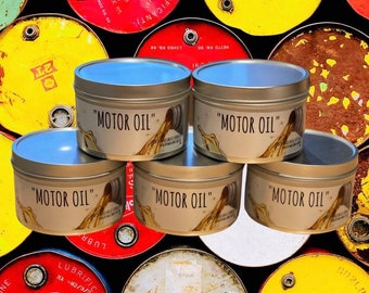 Motor Oil Scented Candle: Oil Can, Gifts for Him, Gifts for Men, Gifts for Dad,  Mens Gift, Unique Candles, Fathers Day Gift, Fathers Day