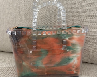 Clear Purse Fashion Approved for Stadiums Events Security in Orange by  Capri Designs – Clear Stadium Bags by Capri Designs