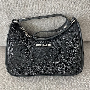 Steve Madden Rhinestone Shoulder Bag bpauli Bling Crystal Wedding Party Bag classic Black Y2K Baguette retro Diamond Special Occasion Clutch Etsy UK