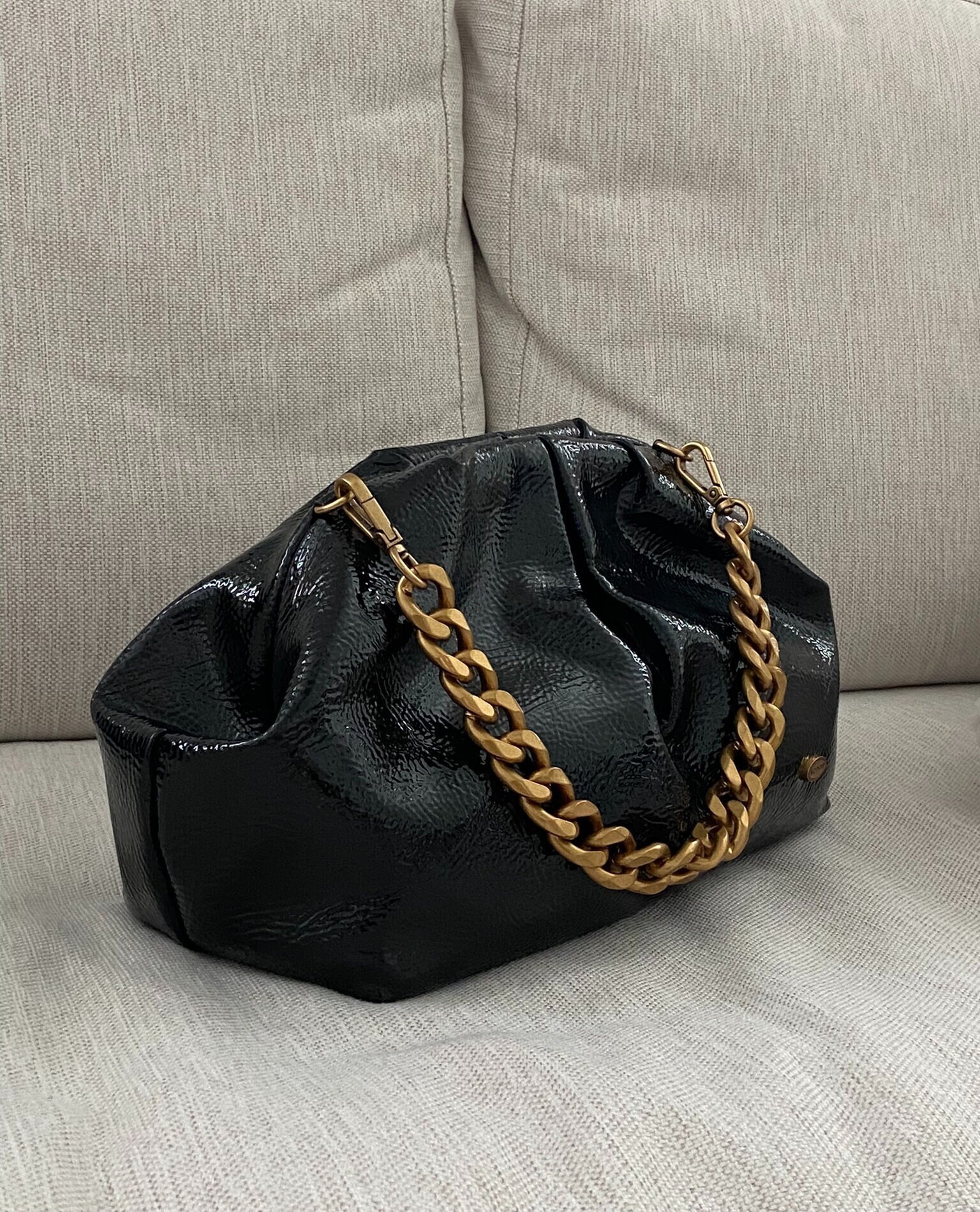 Bolsa Chanel Original Modern Chain Hobo Preta Feminina