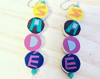 Name earrings