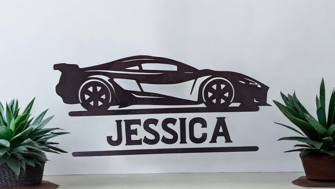 Personalized Race Car Wall Decal: Custom Name Vinyl Sticker - Etsy UK
