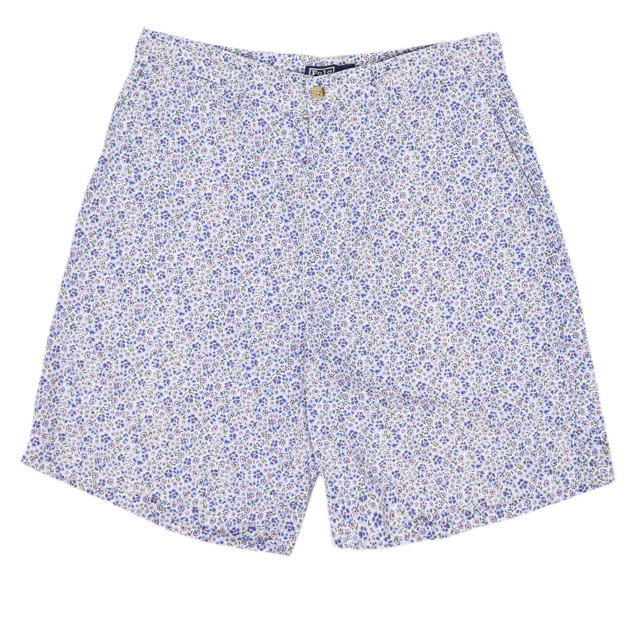 Image of Vintage 90S Polo Ralph Lauren Philip Floral Cotton Chino Shorts 32/33 W