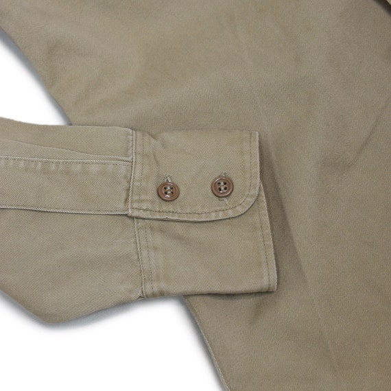 Vintage 40s 50s US Army Khaki Cotton Twill Milita… - image 6