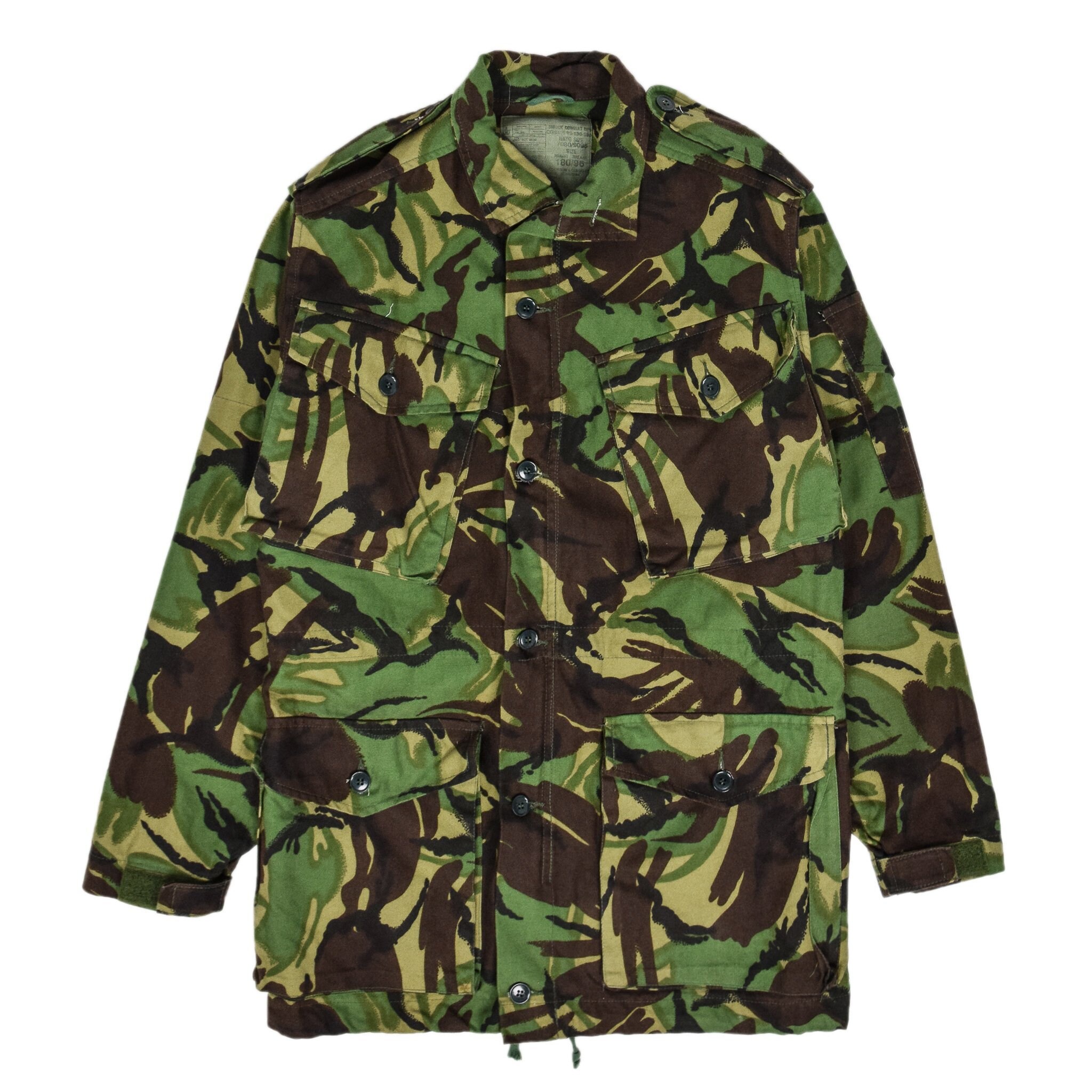 Image of Vintage 90S British Army Combat Smock Woodland Dpm Camo Jacket M