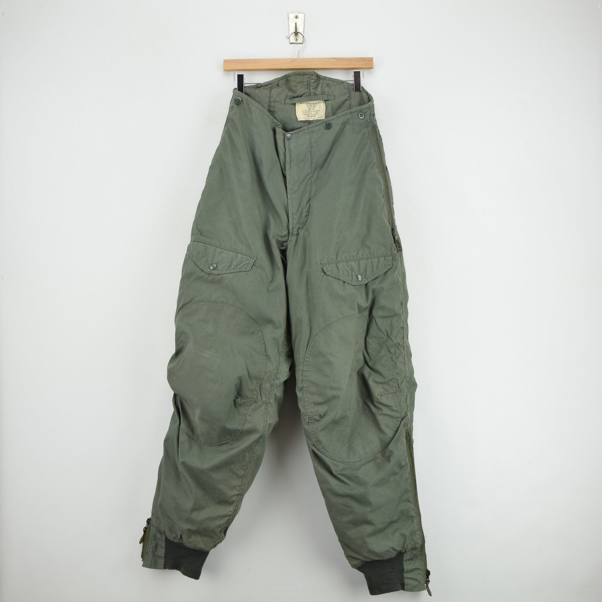 Image of Vintage 70S Usaf Type F-1B Extreme Cold Weather Military Trousers Green M