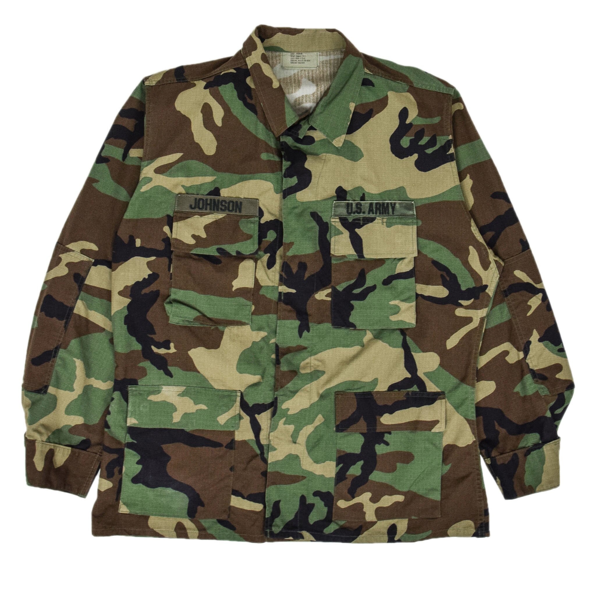 Image of Vintage Us Army Hot Weather Camouflage Ripstop Combat Field Coat L/Xl