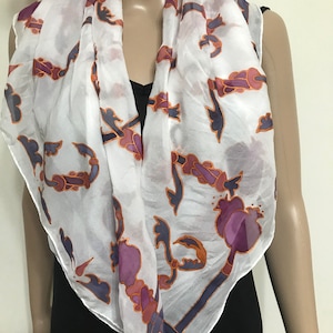 Armenian Alphabet Silk Scarf, Batik, Handmade, Boxed Gift, Elegant Accessories, Fashionable, Must Have, Vintage