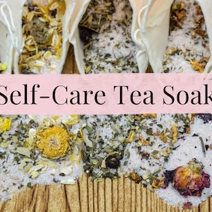 Self Care Organic Herbal Bath Salts | Spa Gift Box | Foot Soak |  Essential Oil Scented