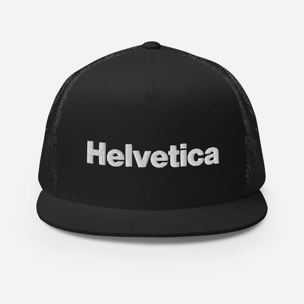 Helvetica Trucker Hat - Helvetica Font Gift - Graphic Design Hat