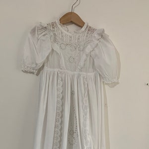 Vintage Christening Gown, 19th Century Christening Gown, Heirloom Broiderie Anglais Christening Gown, Antique Dress, White Dolls Dress, dres