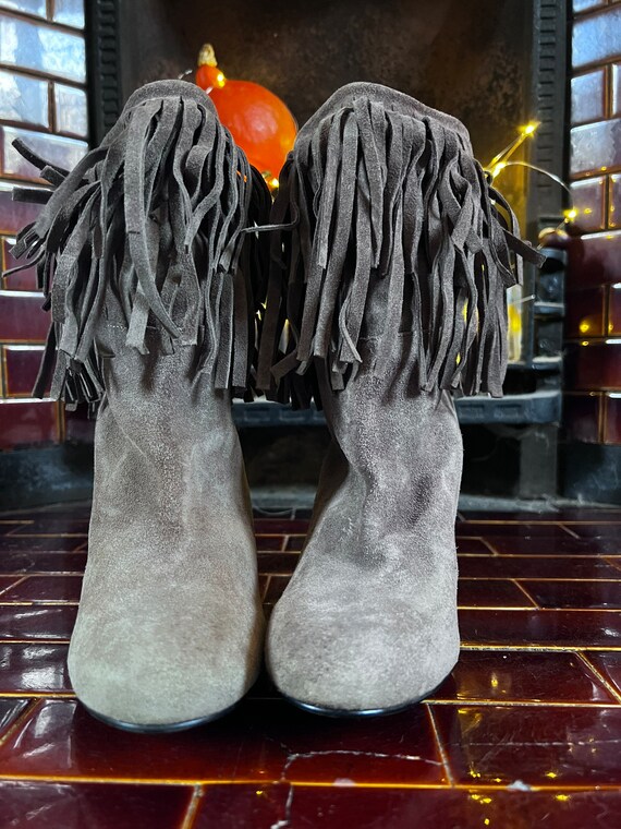 Ankle boots with fringe detail outlet