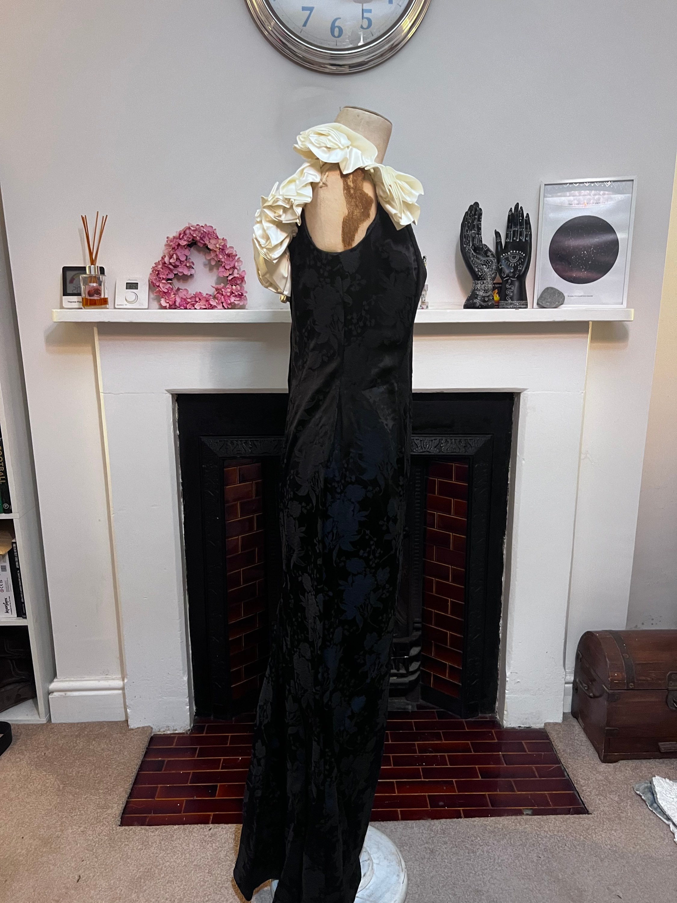 Vintage Dress Black & Cream Scott Mcclintock 80s Prom Dress Vintage Dress Black & Cream Scott Mcclintock 80s Prom Dress