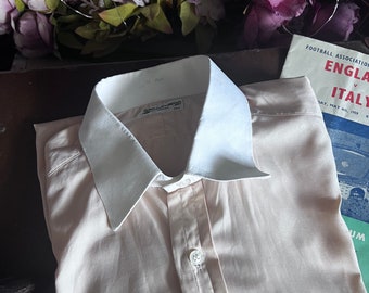 Vintage 60 shirt, white Peach Shirt Turnbull & Asser Bespoke gents Shirt, vintage shirt, vintage shirt, men’s peach shirt, vintage menswear