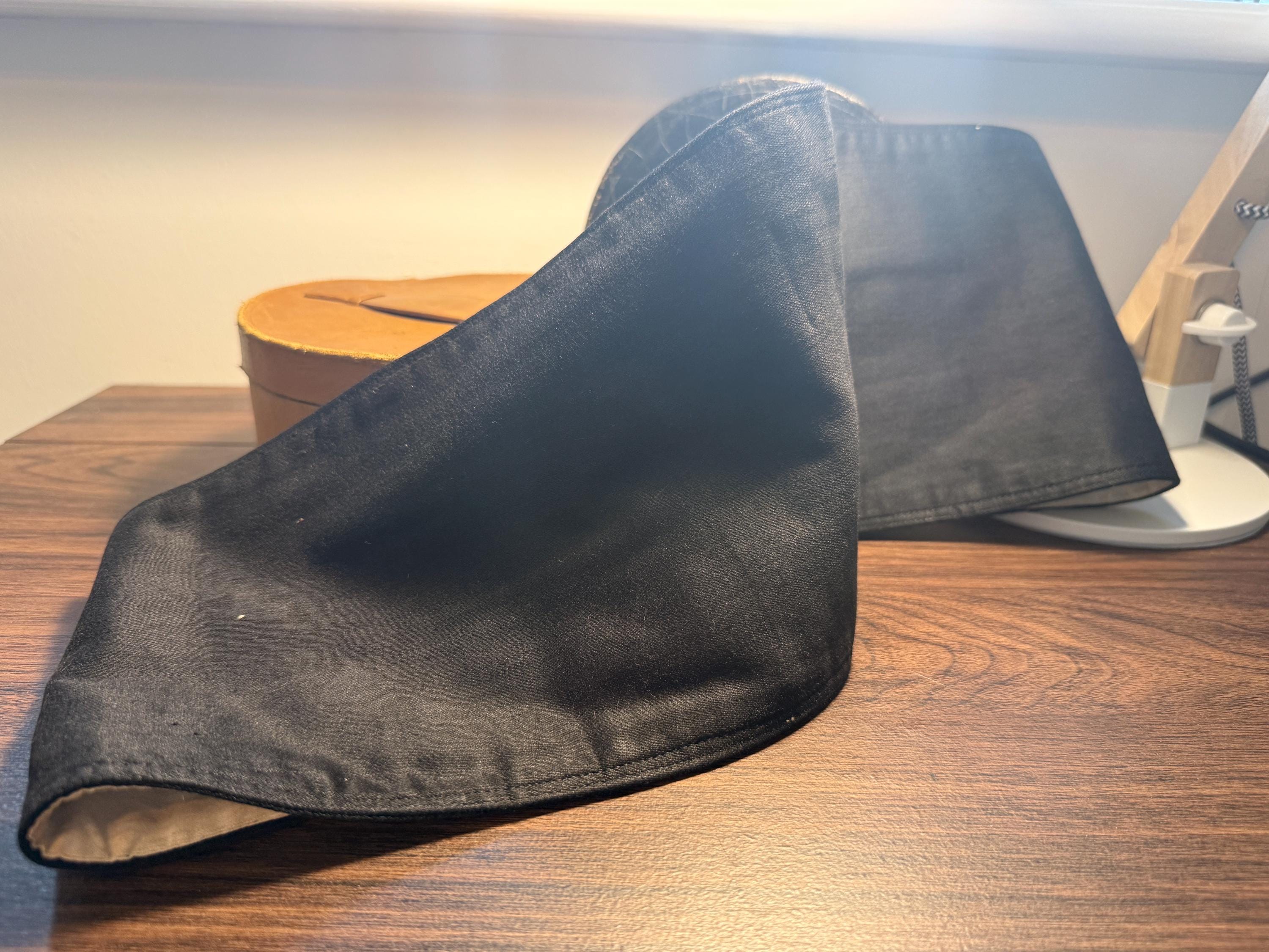 Vintage Black Satin Cummerbund Waist Sash 1920s Formal Menswear Accessory