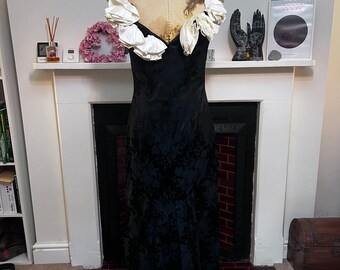 Vintage Dress Black & Cream Scott Mcclintock 80s Prom Dress Vintage Dress Black & Cream Scott Mcclintock 80s Prom Dress