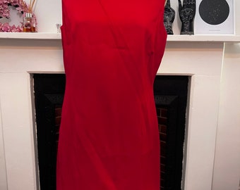 Vintage Red Dress, Scarlet Shift dress St Michael Marks & Spencer, Shift Dress, Unworn Condition UK12, vintage dress, vintage red dress, 90s