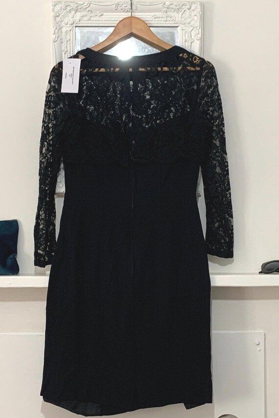 Mini robe noire vintage superposition de dentelle des annees 80 robe droite sans bretelles noire petite robe noire robe vintage robe noire vintage Etsy France