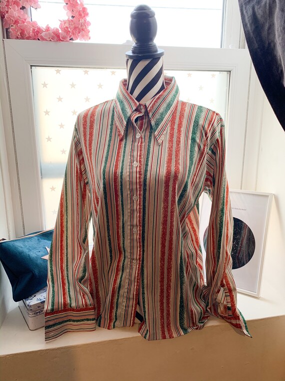 70s Blouse Shirt Vintage Japanese 70’s Vintage gre
