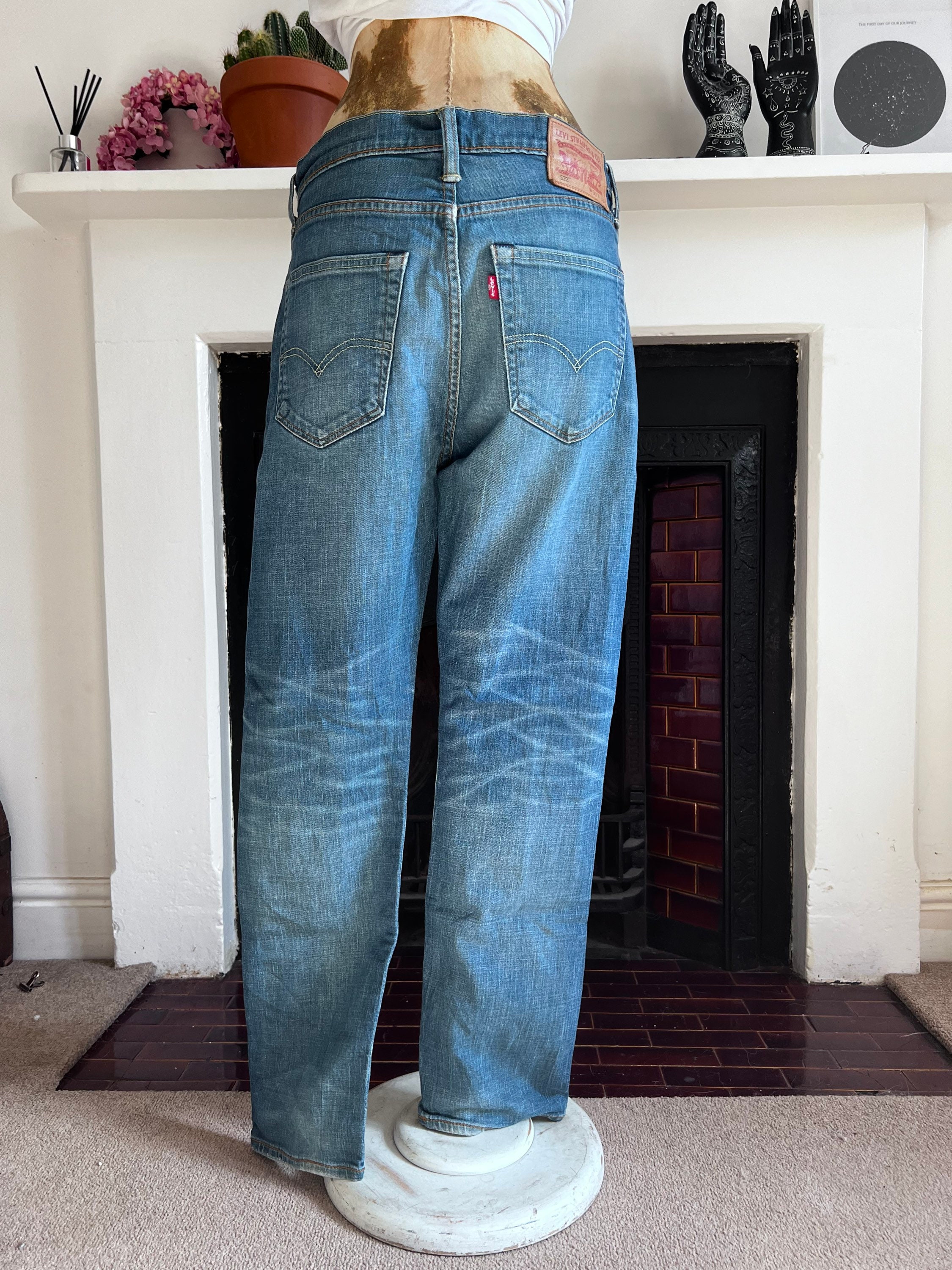 Vintage Levi Jeans Straight 522 Fit Light Stone Wash Denim - Etsy Norway