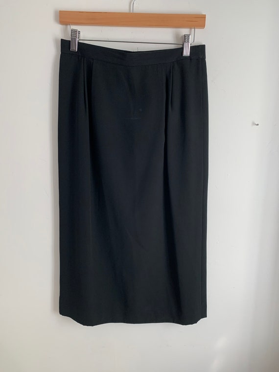 Vintage Black Pencil Skirt Knee Length UK Size 8 10 vintage skirt vintage clothing ladies vintage skirt Black vintage skirt vintage cl