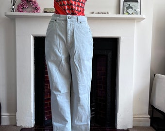 1990s Vintage Low Rise Bootcut Jeans: Y2K Light Wash Denim (UK 36 W 28 L 28)