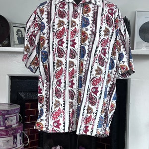 90s Vintage Floral Shirt - A Cause Des Garçons - Oversized Short Sleeve