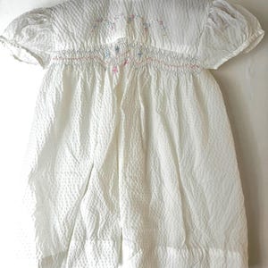 1940s Vintage Girls Dress: Embroidered Terylene, Age 2-3 Years