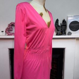 Vintage Dress Pink Maxi Dress seen V neck - Fabulous Condition - Jean Allen 1960s, vintage maxi dress, vintage dress, vintage Jean dress