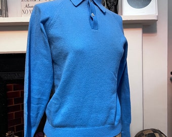 Vintage blue jumper lambswool jumper powder blue jumper, blue vintage knitwear, vintage pullover, vintage jumper, 1950s, vintage knitwear