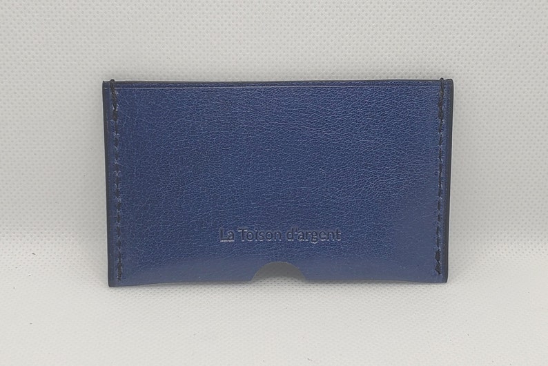 The silver fleece single card holder Etsy