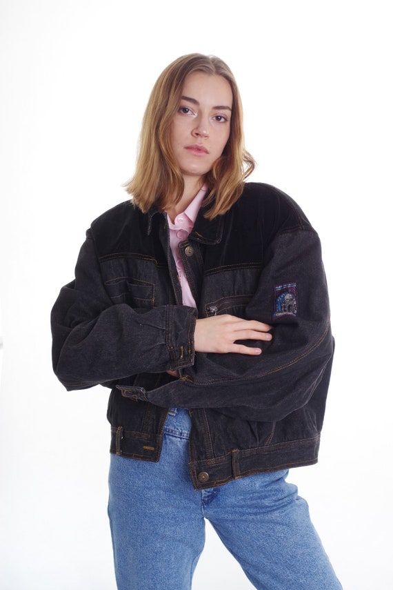 Vintage black denim jacket