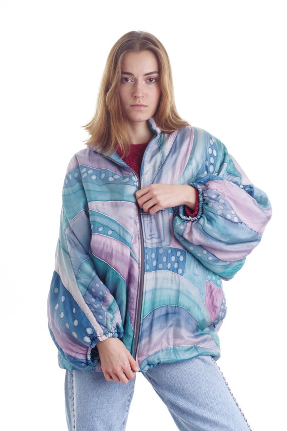 Vintage Silk Bomber Jacket