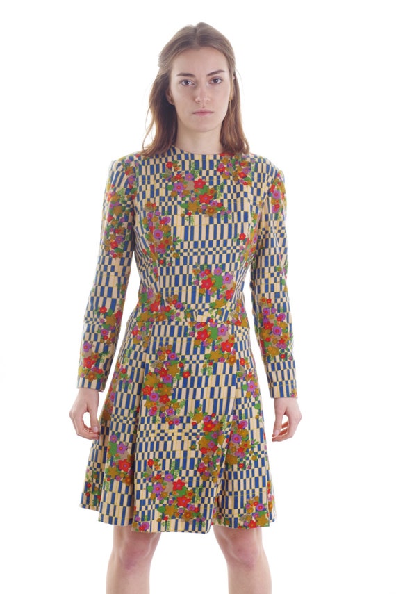 Woolen flower dress Made in Italy