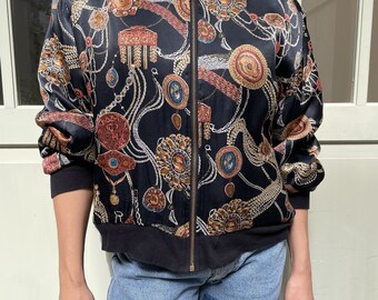 Versace Style Bomber - Etsy